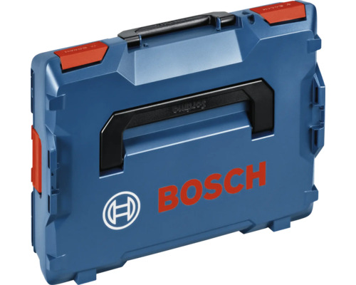 Bosch L-BOXX Werkzeugkoffer aus Kunststoff mit Tragegriff und Schnappverschlüssen.