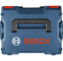 Blauer Bosch Werkzeugkoffer L-Boxx aus Kunststoff mit Tragegriff und Bosch Logo.