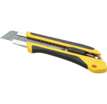 Gelber Olfa Cutter mit Abbrechklinge und ergonomischem schwarzem Griff.
