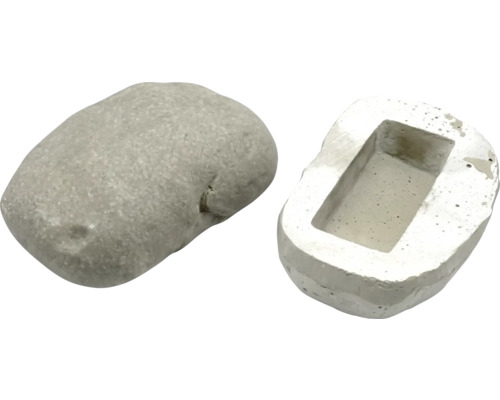 Schlüsselversteck Burg Wächter Rock-Safe RS 10 Künstlicher Stein als Schlüsselversteck mit rechteckiger Aussparung auf der Unterseite.