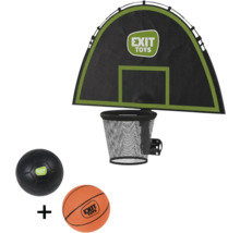 EXIT Toys Basketballkorb mit halbkreisförmiger Rückwand, Netz und zwei Bällen inklusive EXIT Toys Logo