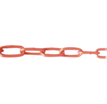 Rote Gliederkette aus Metall.