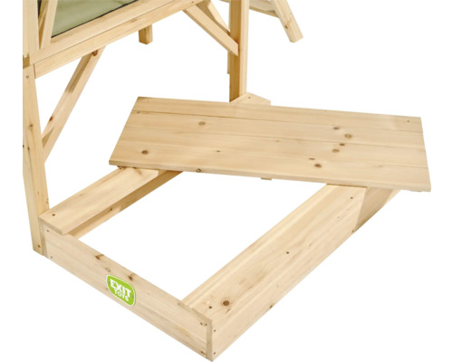 EXIT Toys Sandkasten aus Holz mit abnehmbarem Deckel aus Holzlatten