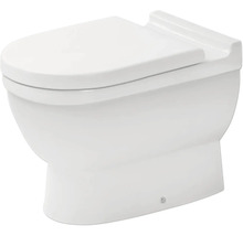 Bodenstehendes Stand-WC aus weißer Keramik mit geschlossenem Deckel.