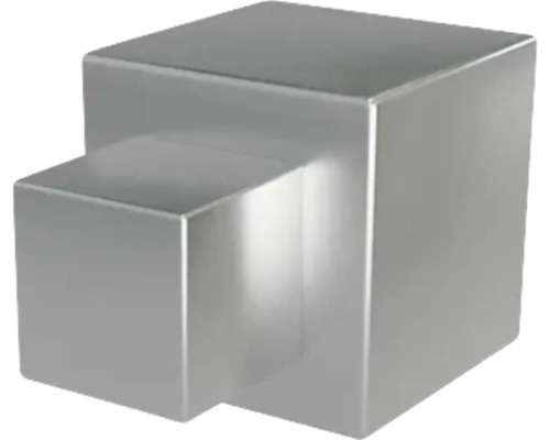 Quadratischer Wandhaken aus Metall für Handtücher oder Kleidung.