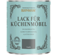 Rust-Oleum Küchenmöbellack in Graphit, glattes Finish, dauerhaft und schmutzabweisend, zertifiziert spielzeugsicher.