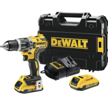 DeWalt 18 Volt Akku-Schlagbohrschrauber-Set mit zwei Akkus, Ladegerät und Transportkoffer