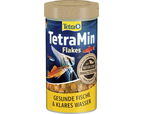 Flockenfutter Tetra TetraMin 250 ml Dose TetraMin Flakes Fischfutter, Hauptfutter für Zierfische in Flockenform mit natürlichen Inhaltsstoffen für klares Wasser.