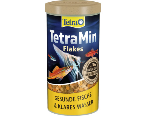 Flockenfutter TetraMin 1000 ml TetraMin Flakes Fischfutter für Zierfische in der Dose für gesundes Wasser und gesunde Fische, mit natürlichen Inhaltsstoffen.