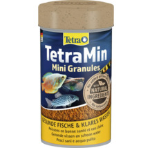 Tetra Logo, TetraMin Mini Granules Fischfutter, natürliche Inhaltsstoffe, ohne Konservierungs- und Farbstoffe, für gesunde Fische und klares Wasser.