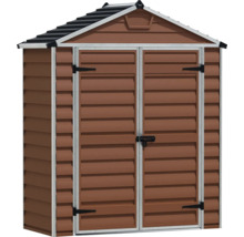 Gerätehaus mit Satteldach und Doppelflügeltür in Paneeloptik