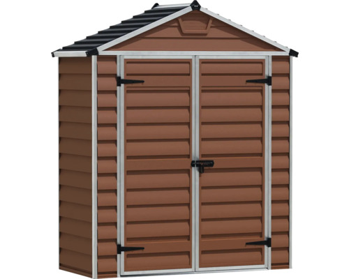 Gerätehaus mit Satteldach und Doppelflügeltür in Paneeloptik