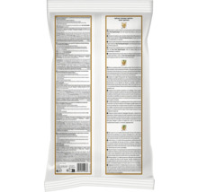 Rückseite der Verpackung Tetra Pond AquaticCompost mit Anwendungshinweisen in mehreren Sprachen, Tetra Logo und Barcode.