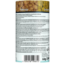 Tetra PRO Menu Fischfutter Rückseite mit Produktinformationen, Inhaltsstoffen und Barcode, 250 Milliliter.