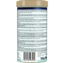 Detailansicht der Rückseite einer Dose Tetra Cichlid Colour Pellets mit Produktinformationen, Inhaltsstoffen und Barcode.