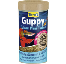 Tetra Guppy Colour Mini Flakes Hauptfutter für Guppys für intensive Farben und Vitalität mit natürlichen Inhaltsstoffen.