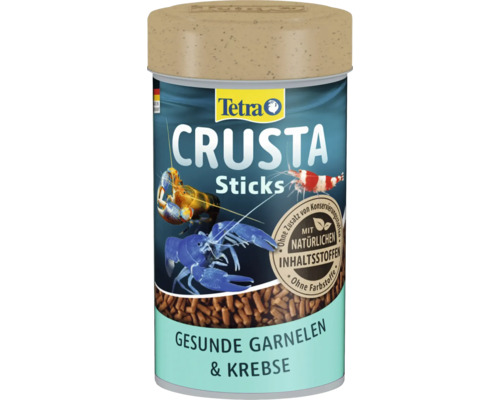 Tetra Crusta Sticks Futter für Garnelen und Krebse mit natürlichen Inhaltsstoffen ohne Konservierungsmittel und Farbstoffe.
