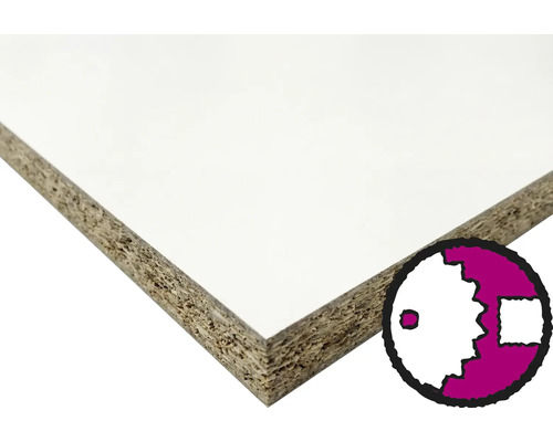 Spanplatte beschichtet weiß mit Zuschnittservice