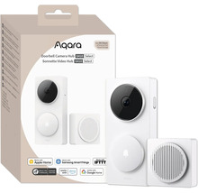 Aqara Doorbell Camera Hub G410 Select in Weiss mit Gong und Verpackung, kompatibel mit Apple Home, Google Home und Alexa.