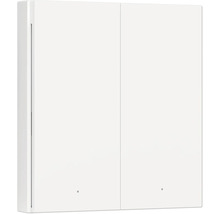 Weißer zweitüriger Hängeschrank für das Badezimmer.