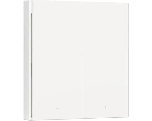 Weißer zweitüriger Hängeschrank für das Badezimmer.