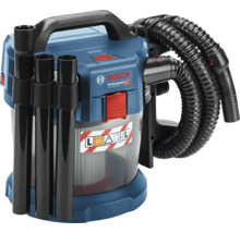 Bosch Professional GAS 18 Volt-10 Liter batteriebetriebener Nass-Trockensauger der Staubklasse L mit transparentem Behälter. Bosch Logo.