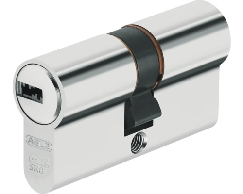 ABUS Schließzylinder aus Metall mit SKG Sicherheitszertifizierung und ABUS Logo.