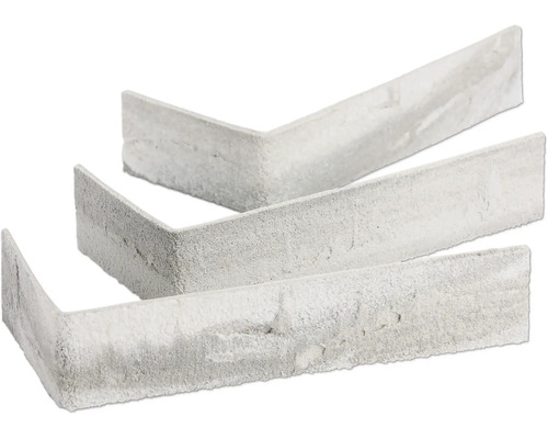 Eckverblender in L-Form aus Beton in Steinoptik mit strukturierter Oberfläche.