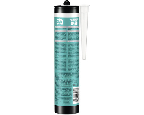 Sista R430 Fassadenriss Dichtstoff in einer 300 Milliliter Kartusche zum Verschließen von Putzrissen im Innen- und Außenbereich.