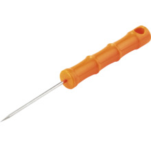 Vorstecher mit spitzer Metallspitze und orangefarbenem Kunststoffgriff.