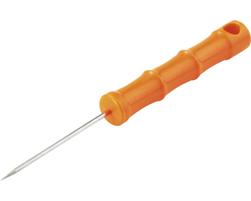 Vorstecher mit spitzer Metallspitze und orangefarbenem Kunststoffgriff.