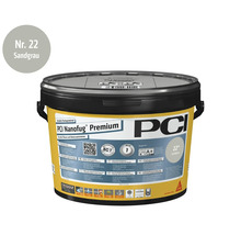 PCI Nanofug Premium Flexfugenmörtel sandgrau Nummer 22 im Kunststoffeimer für alle Fliesen und Natursteine