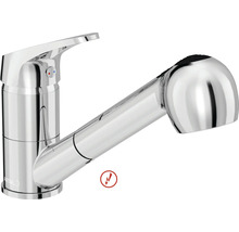 Avital Einhebel-Spültischarmatur mit ausziehbarer Geschirrbrause, Niederdruck