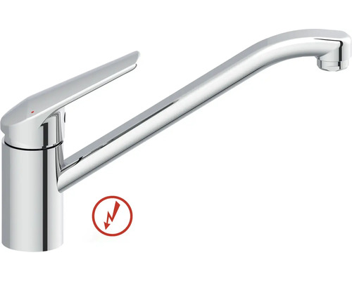 Niederdruck Küchenarmatur Einhandmischer mit langem Schwenkauslauf in Chrom