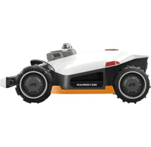 Mammotion Mähroboter mit Allradantrieb und profilierten Reifen für anspruchsvolles Gelände.