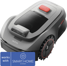 Mova Mähroboter Viax mit UltraEyes Sensoren und roter Stopptaste, kompatibel mit Smart Home by Hornbach.