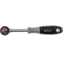 WGB Umschaltknarre aus Chrom-Vanadium-Stahl mit ergonomischem, schwarz-grauem Griff.