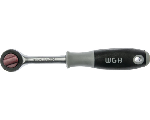 WGB Umschaltknarre aus Chrom-Vanadium-Stahl mit ergonomischem, schwarz-grauem Griff.