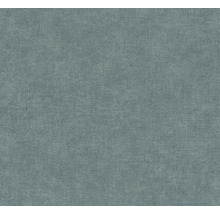 Tapete mit feiner Leinenstruktur in Blau-Grau.