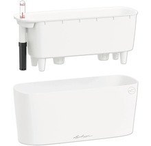 Lechuza Pflanzeinsatz mit Wasserstandsanzeiger und passendes Pflanzgefäß aus Kunststoff.