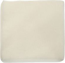 Quadratisches beige Sitzkissen mit strukturierter Oberfläche aus Webstoff.