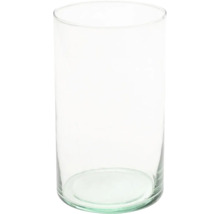 Zylindrische Glasvase, transparent.