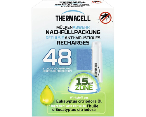 Thermacell Mückenabwehr Nachfüllpackung für 48 Stunden Schutz in einer 15 Quadratmeter Zone mit Eukalyptus citriodora Öl.