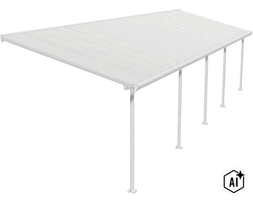 Terrassenüberdachung mit Stützen für den Außenbereich (Image AI modified or generated)