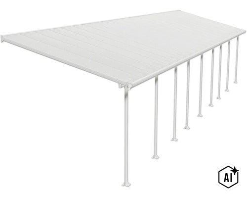 Terrassenüberdachung mit Stützen für den Außenbereich (Image AI modified or generated)