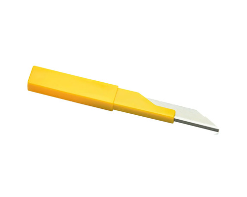 Abbrechklingen für Cuttermesser in einem gelben Kunststoffspender.