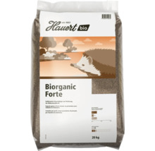 Hauert bio Biorganic Forte, kalibetonter Bio-Rasendünger in einem 20 Kilogramm Sack.