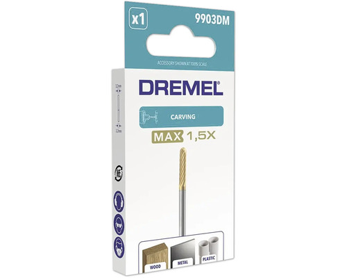 Dremel 9903DM Fräser zum Schnitzen für Holz, Metall und Kunststoff in der Verkaufsverpackung.