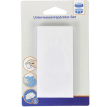 Unterwasserreparatur-Set für Pools mit fünf selbstklebenden Flicken.