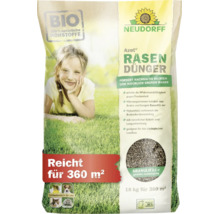 Neudorff Azet Rasendünger 18 Kilogramm für 360 Quadratmeter, organischer Bio-Dünger aus 100 Prozent natürlichen Rohstoffen, granuliert.